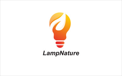 Lámpara Naturaleza Logo Electricidad Minimalista Moderno
