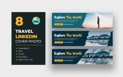 LinkedIn-Titelfoto-Paket für die Reisetour