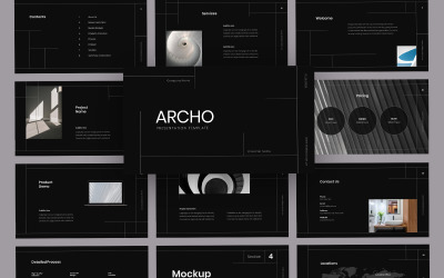 Modello PowerPoint - Architettura minimalista di Archo