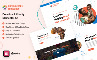 Nadace OSN – dárcovství a charitativní fundraising Elementor Kit