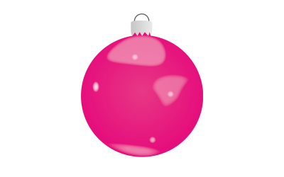 Noel Küre Pembe Illüstrasyon Vektör