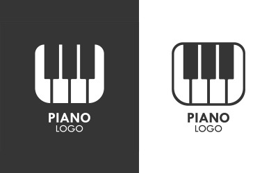 Piano Sleutel Muziek Logo Vector Symbool