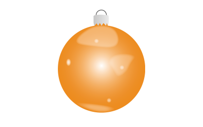 Рождественская сфера оранжевый вектор иллюстрации