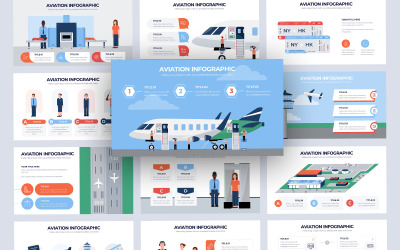 Aviation Vector Infographic PowerPoint-mall