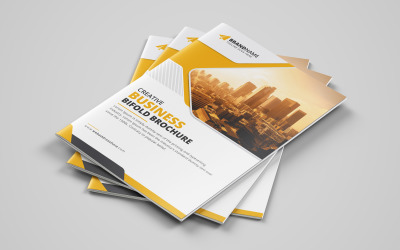 Brochure bifold aziendale moderna e creativa, profilo aziendale, rivista per uso multiuso