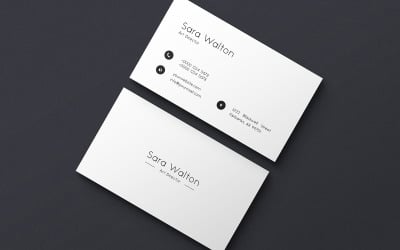 Modèle de carte de visite simple et propre gratuit