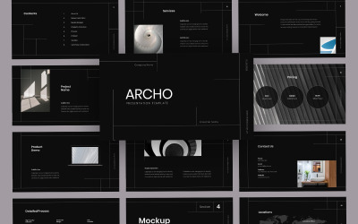 Modèle de diapositives Google d&amp;#39;architecture minimaliste Archo