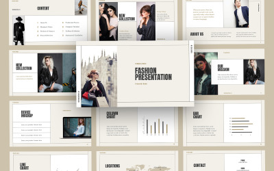 Modello PowerPoint - Moda minimalista di bellezza