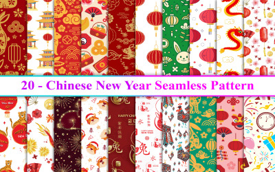 Nahtloses Muster des Chinesischen Neujahrsfests, Nahtloses Muster des Mondneujahrs