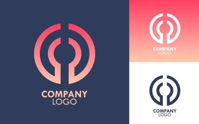 Plantilla de vector de logotipo corporativo de símbolo geométrico