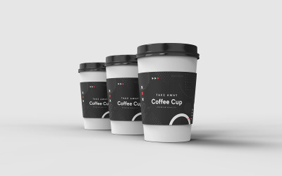 Take Away Coffee Cup Mockup-sjabloon Vol 33