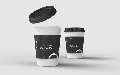 Take Away Coffee Cup Mockup-sjabloon Vol 37
