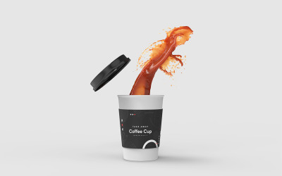 Take Away Kahve Fincanı Mockup Şablonu Cilt 39
