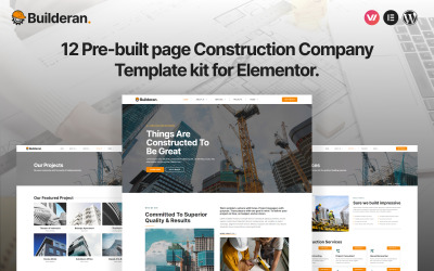 Builderan - Premium İnşaat Şirketi Elementor Şablon seti