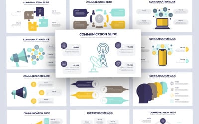 Business-Kommunikation Infografik PowerPoint-Vorlage