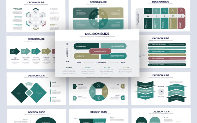 Modello di presentazione di Google per infografica sulle decisioni aziendali