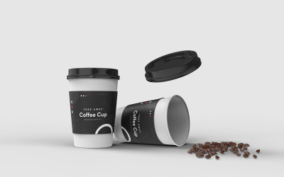 Modello mockup per tazza di caffè da asporto Vol 55