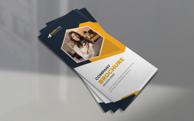 Moderne zakelijke driebladige brochure ontwerpsjabloon voor reclame multifunctioneel gebruik