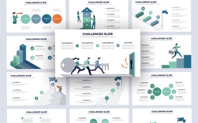 Plantilla de diapositivas de Google para infografía de desafíos empresariales