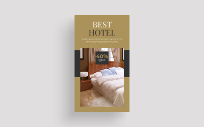 Plantilla de historia de Instagram de Facebook de hotel
