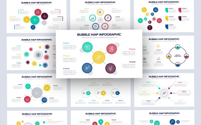 Шаблон інфографіки бульбашкової карти PowerPoint