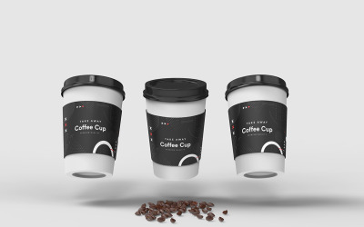 Take Away Coffee Cup Mockup Template Vol 41 - TemplateMonster