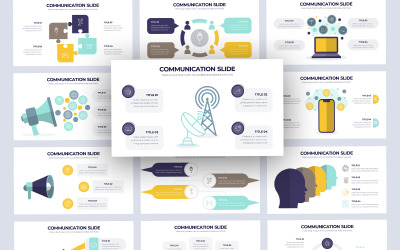 Üzleti kommunikációs infografika Google Diák sablon