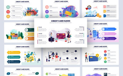 Creditcard Vector Infographic PowerPoint-sjabloon