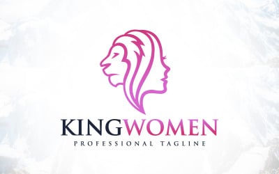 Lion King Women Power-logo ontwerp