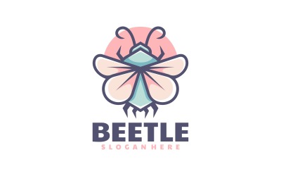 Logo mascotte semplice scarabeo