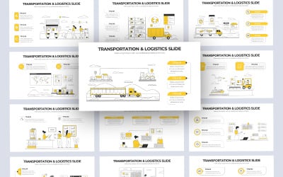Шаблон векторної інфографіки транспорту та логістики Google Slides