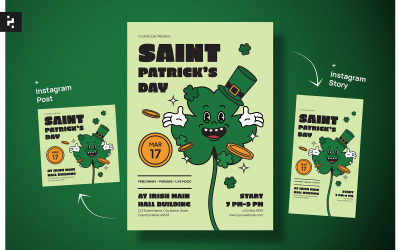 Saint Patricks Day Retro reklambladsmall