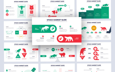 Borsa İnfografik PowerPoint Şablonu