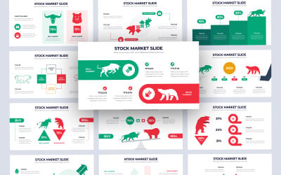 Börse-Infografik-PowerPoint-Vorlage