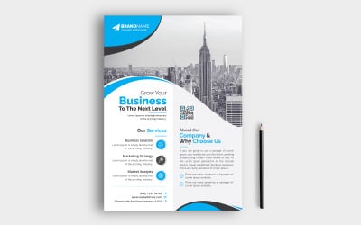 Creatieve stijlvolle zakelijke bedrijfsreclame Flyer Leaflet sjabloonontwerp voor marketing