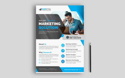 Creative Modern Corproate Business Flyer, ulotka, szablon broszury do reklamy