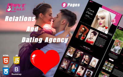 Love Talk - İlişkiler ve Flört Ajansı Duyarlı Web Sitesi Şablonu