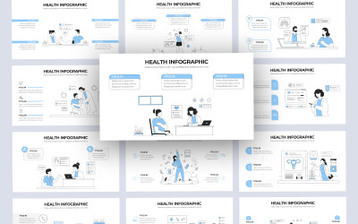Modello di nota chiave di infografica vettoriale medico e sanitario