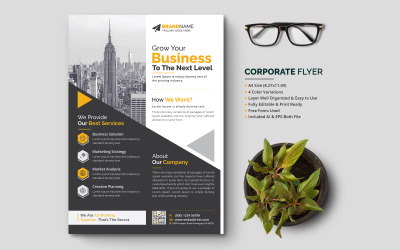 Modelo de Folheto de Negócios Corporativos Profissional Moderno Design Criativo para Publicidade
