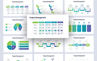Proje Yönetimi Bilgi Grafiği Keynote Şablonu