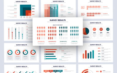Шаблон PowerPoint інфографіки результатів опитування