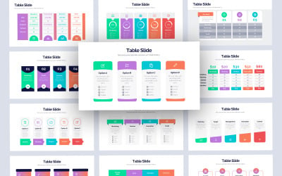 Tabulka dat Infographic PowerPoint šablony