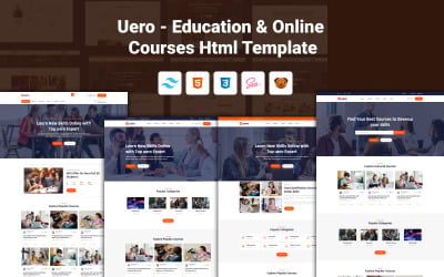 Uero - Educação e Cursos Online Html 5 modelo tailwind