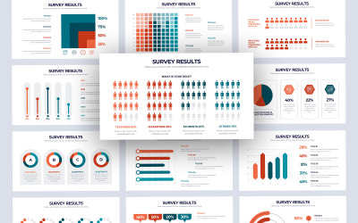 Wyniki ankiety Infografika Szablon PowerPoint