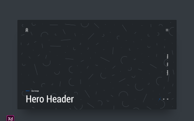 Hero Header-bestemmingspagina Adobe XD-sjabloon Vol 42