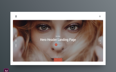 Hero Header-bestemmingspagina Adobe XD-sjabloon Vol 45