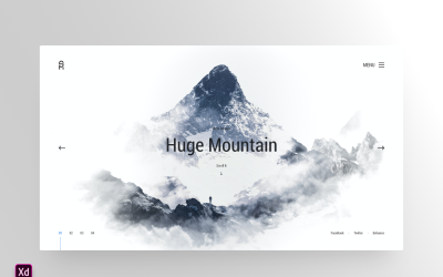 Hero Header nyitóoldal Adobe XD Template Vol 52