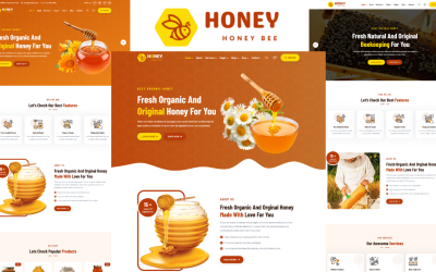 Honung - Biodling och honungsbutik HTML5-mall