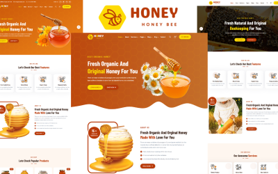Miel - Modèle HTML5 d'apiculture et de magasin de miel