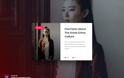 Blog öğesi Kahraman Başlığı Açılış Sayfası Adobe XD Şablonu Cilt 052